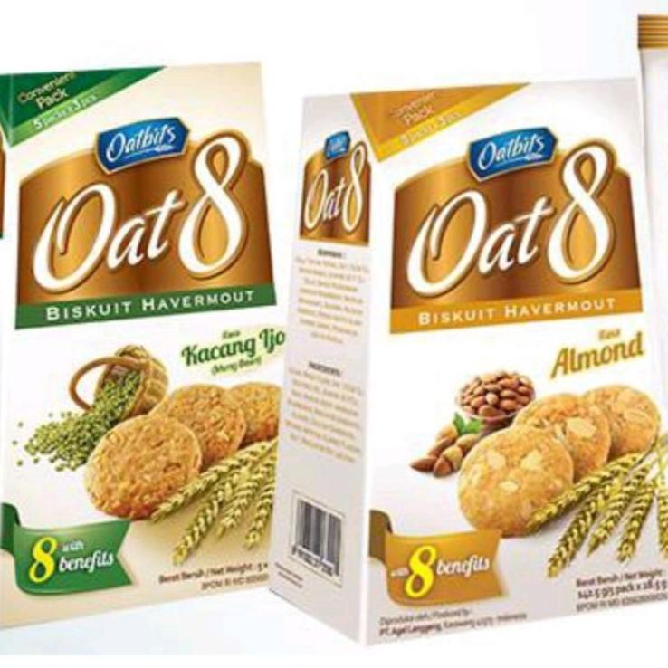 

((G-6-5 ❤> oatbits oat 8 kacang hijau / almond 142 gram (5x28,5 gram) banyak diminati