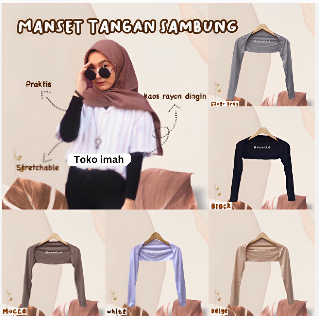 [TKM ]MANSET TANGAN KAOS RAYON PREMIUM /MANSET TANGAN STANDAR BB 40-60KG  MANSET KAOS RAYON