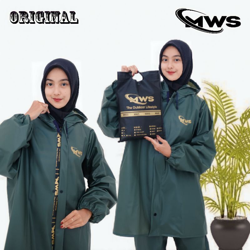 Jas Hujan Setelan RAINCOAT uk M L XL XXL Mantel Jaket berkewalitas pria dan wanita By MWS