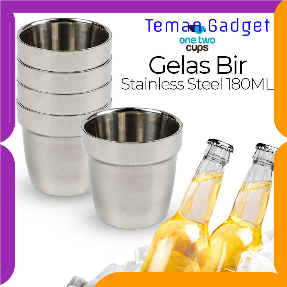 TG - DPR One Two Cups Gelas Bir Stainless Steel 180ML - J070