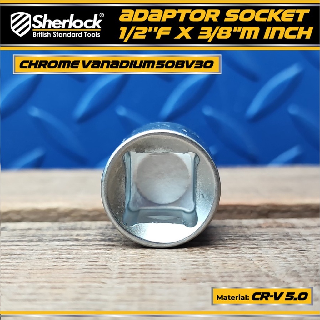 Adaptor Socket 1/2&quot; F x 3/8&quot; M inch Sherlock Sambungan Konversi Socket