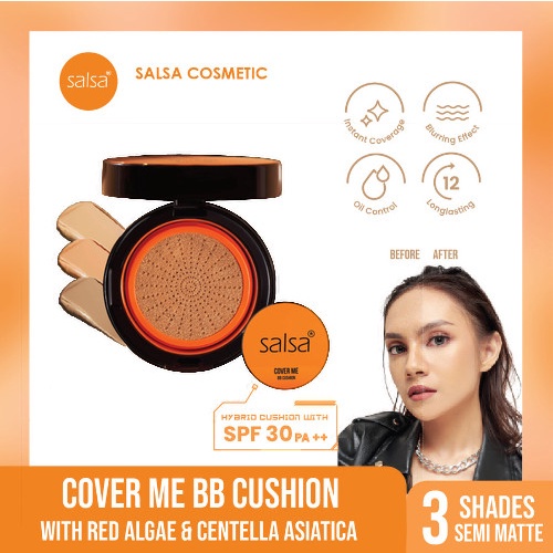 ✨LACIKOSME✨ SALSA COVER ME BB CUSHION - SEMI MATTE SPF 30 PA++ BPOM ORIGINAL