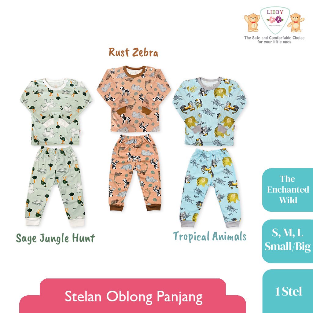 LIBBY Setelan Oblong Panjang Motif The Enchanted Wild (1 stel)