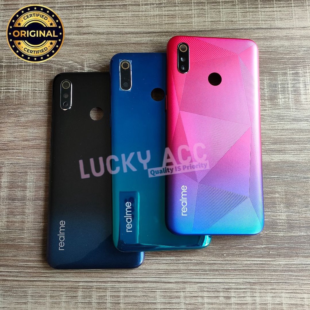Backdoor Tutup Belakang Hp Realme 3 RMX1825 RMX1821 1821 Backdor Back Cover Realme 3 Bekdor Body Cas