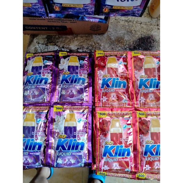 soklin cair 500an isi 24sachet.