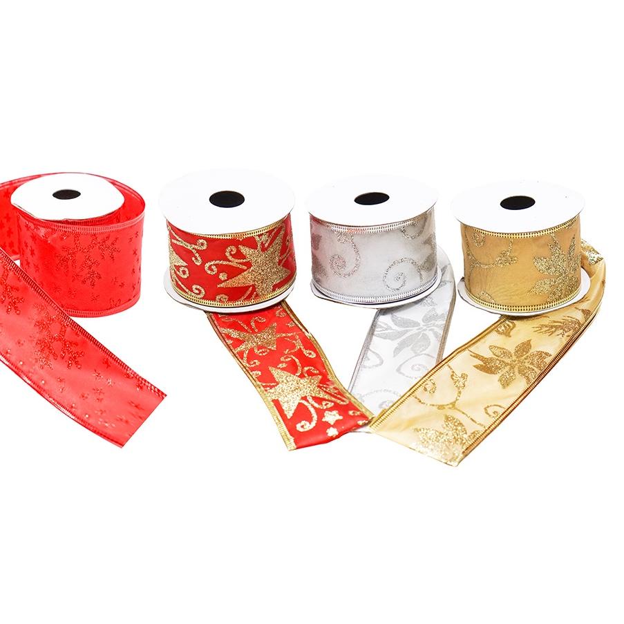 

ナ Pita Pohon Natal Roll Motif 5cm Aksesoris Dekorasi Pohon Natal Promo