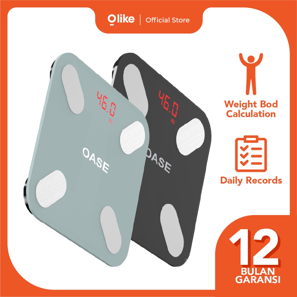 Olike OASE LD06C Timbangan Badan Bluetooth 4.0 Smart Body Scale
