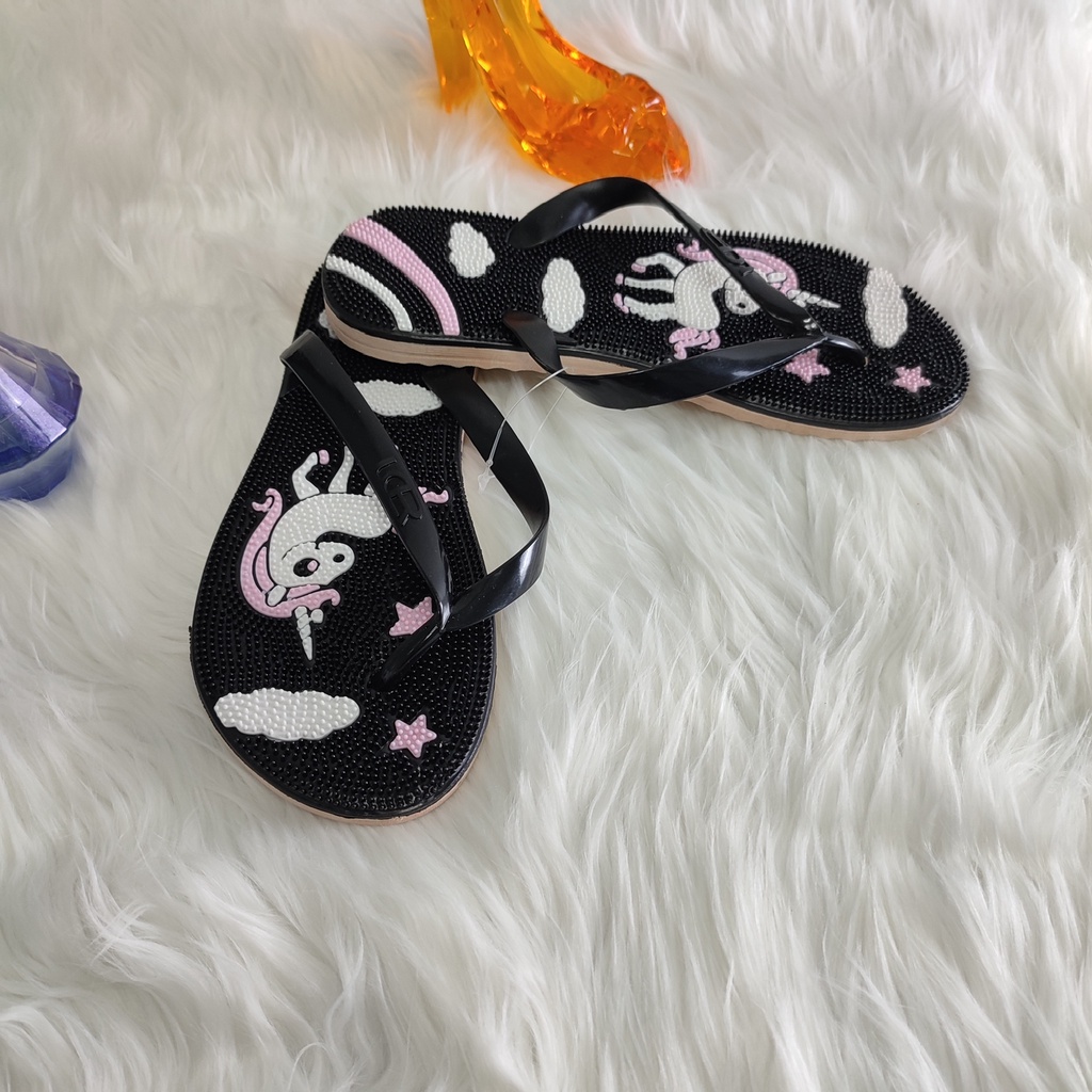 [ Pplus ] Sandal Wanita Motif Unicorn Lucu