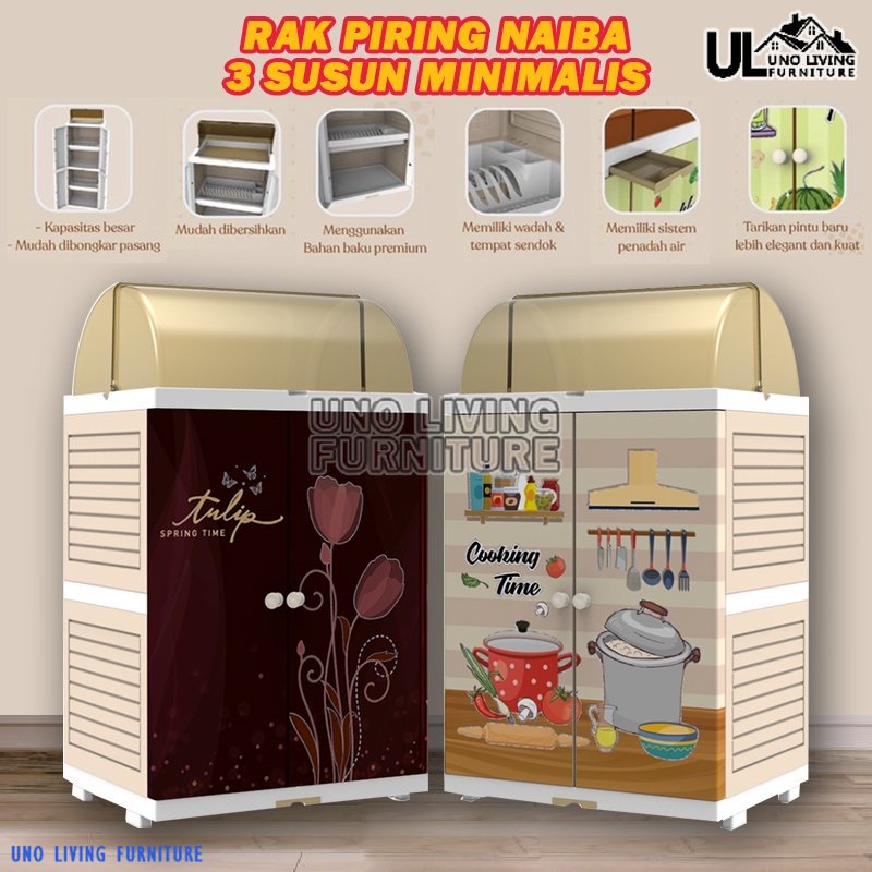 RAK PIRING PLASTIK RAK PIRING NAIBA MINI DISH RACK 4001 4002 PREMIUM TEMPAT PENYIMPANAN MAKANAN