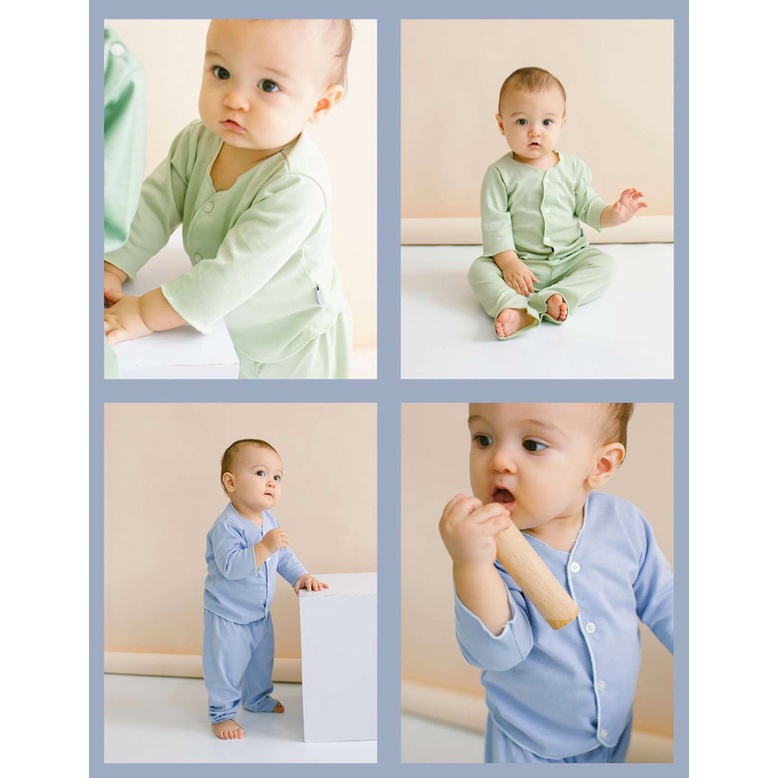 Ardenleon MINI Series Baby Long Sleeves | Green &amp; Blue