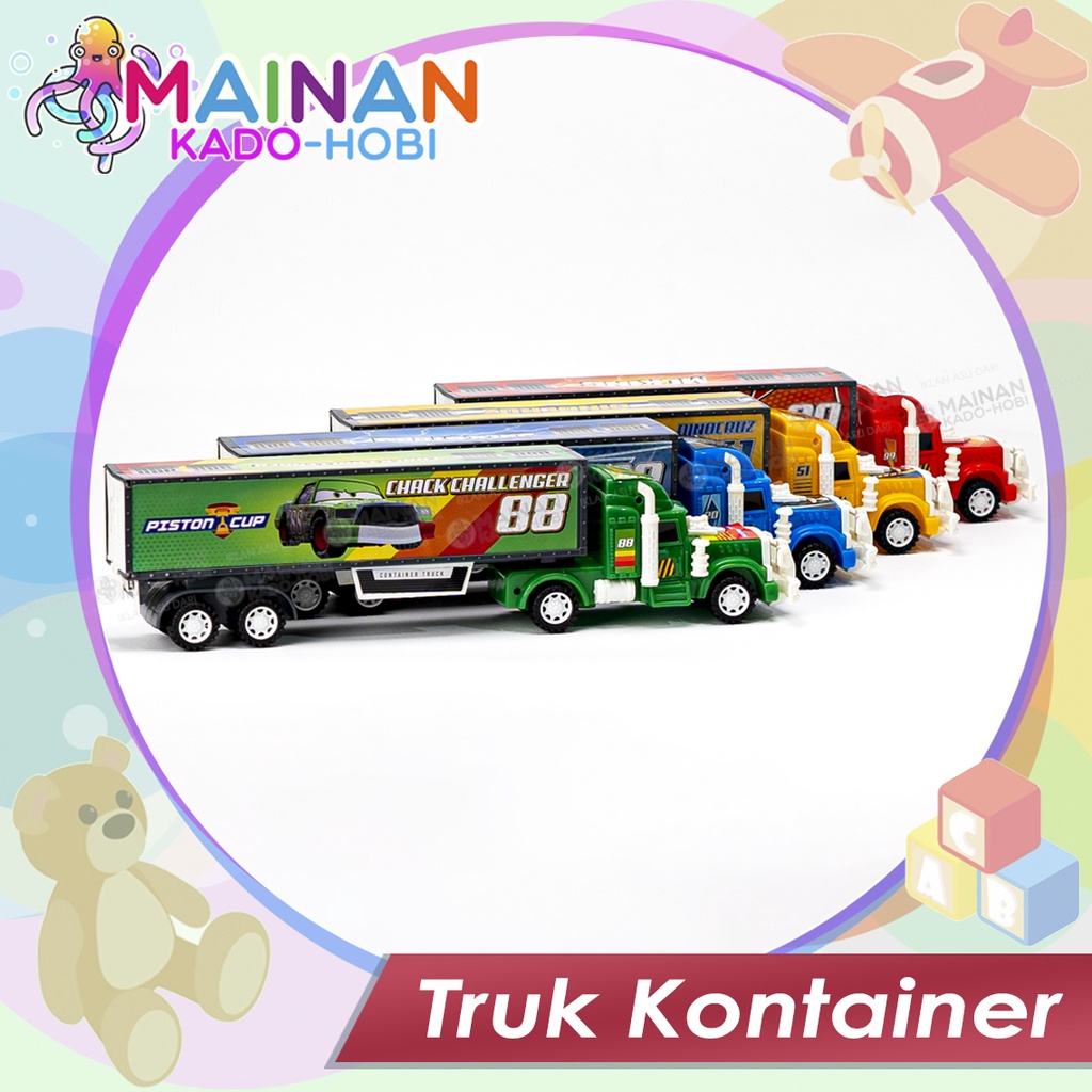 MAINAN ANAK MOBIL TRUK BARANG MINIATURE DIECAST TRUCK CONTAINER