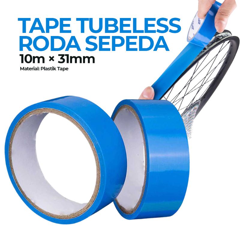 ZTTO TAPE TUBELESS RODA SEPEDA MTB ROAD BIKE RIM STRIP RIMS TAPE PELAPIS VELG SIZE 10M X 21MM 25MM 31MM ROADBIKE