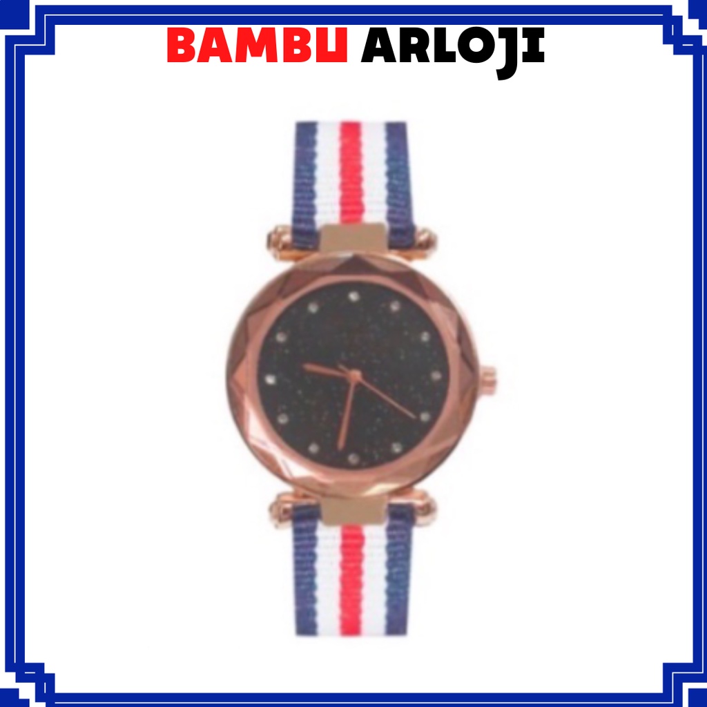 BAJ JAM TANGAN WANITA KANVAS IMPORT MURAH GROSIR // RB022