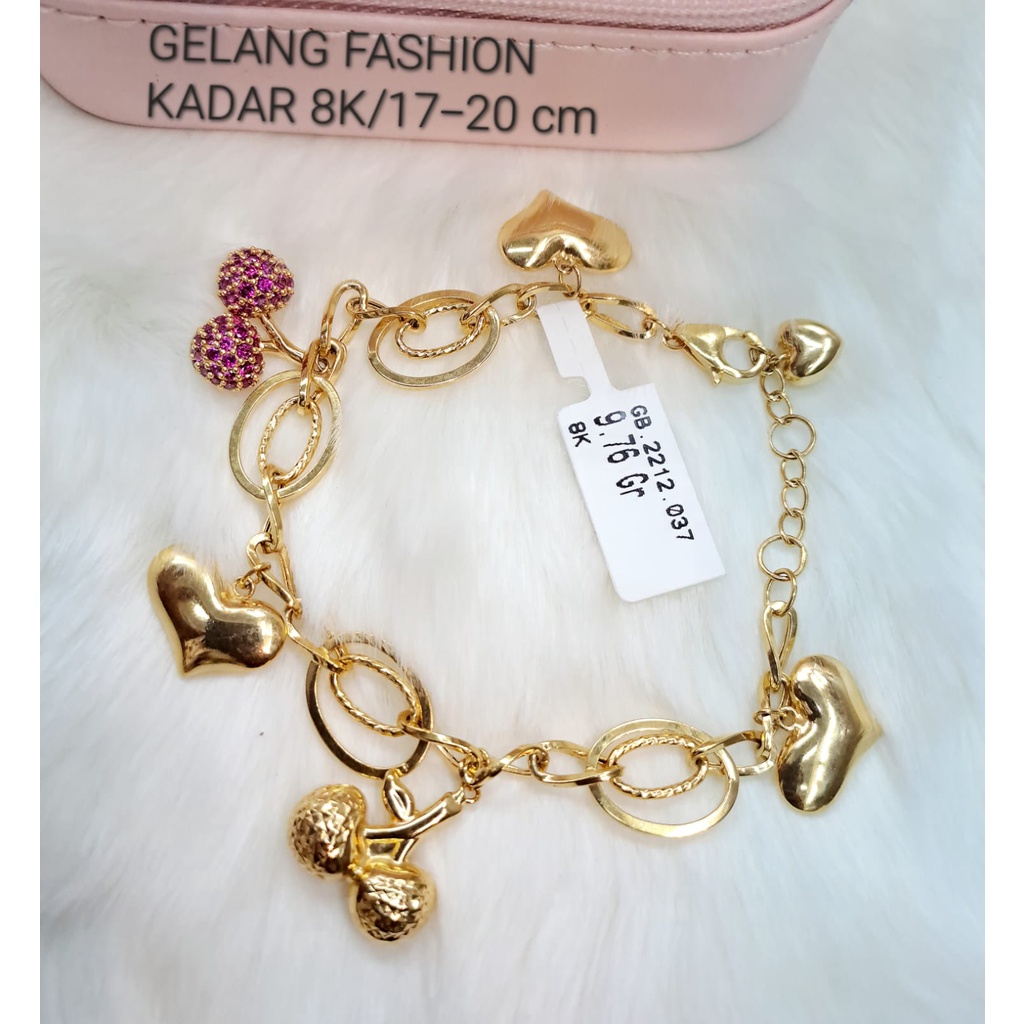 Gelang holo besar fashion love kadar 375 8k