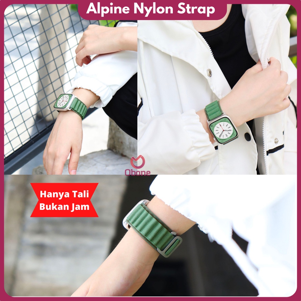 Alpine Loop Nylon Tali Strap for iwatch 3 4 5 6 7 8 Ultra watch7 S20/DT No 1/YS8 Ultra/HW/IWO Breathable Tali Jam Tangan Model Terbaru strap iwatch 49mm 45mm 44mm 42mm 38mm 40mm 41mm
