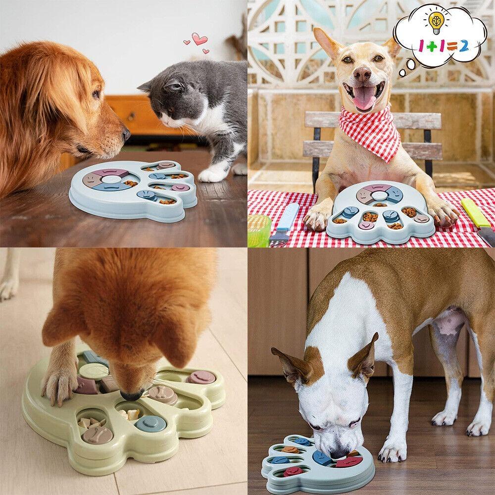 Solighter Tempat Makan Anjing Tempat Makan Perlengkapan Hewan Peliharaan Food Feeder Slow Breed IQ Training Food Dispenser