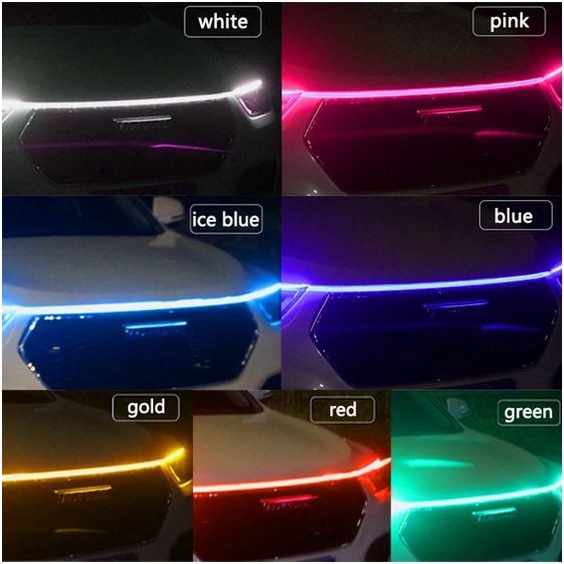 Lampu LED DRL KAP MESIN alis car engine hood running mobil fleksibel