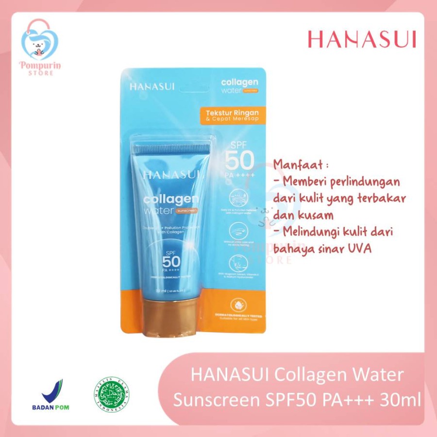 LT- HANASUI Collagen Water Sunscreen Sunblock SPF50 PA++++ UV 30ml