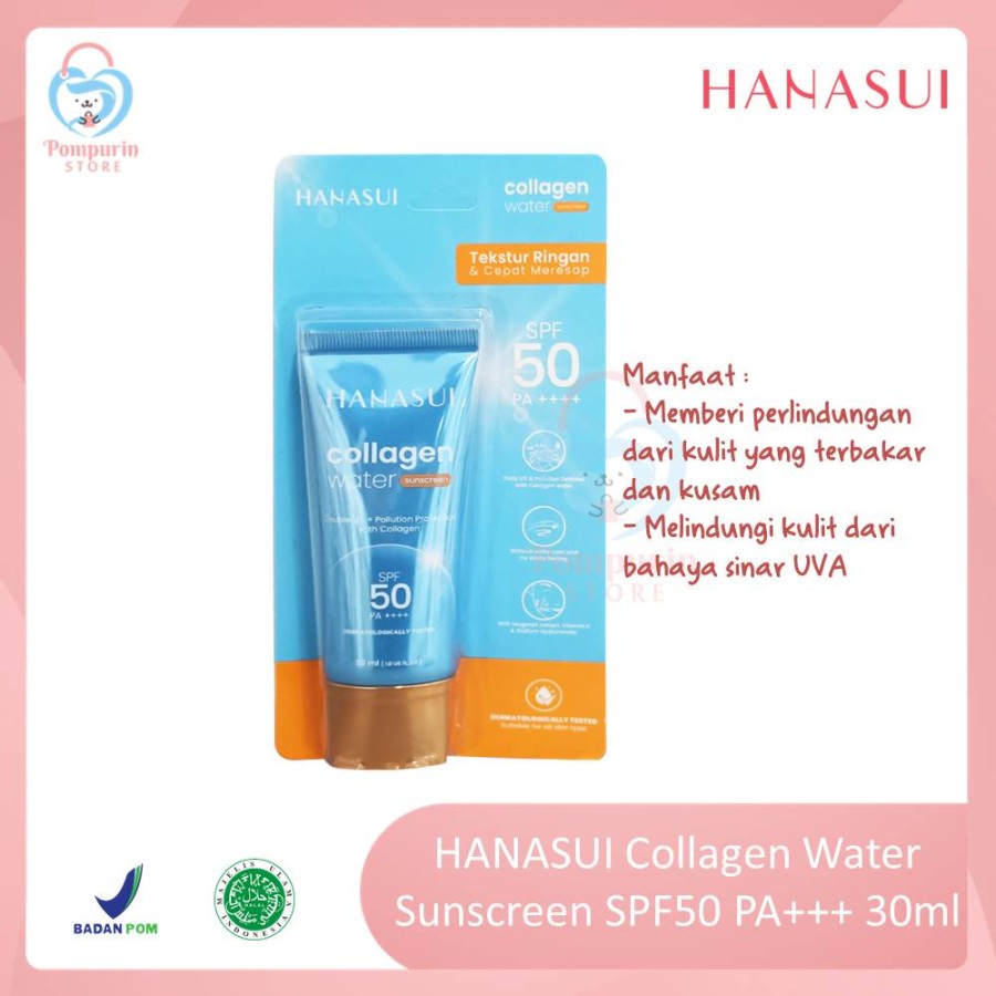 LT- HANASUI Collagen Water Sunscreen Sunblock SPF50 PA++++ UV 30ml