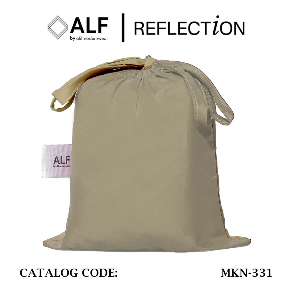 ALIF MUKENA MINI TWO TONE PARASUT PREMIUM KOREA TRAVEL - MILKY ( MKN-331 )