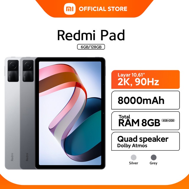 Jual Xiaomi Official Redmi Pad (6/128GB) MediaTek Helio G99 Kamera 8MP ...