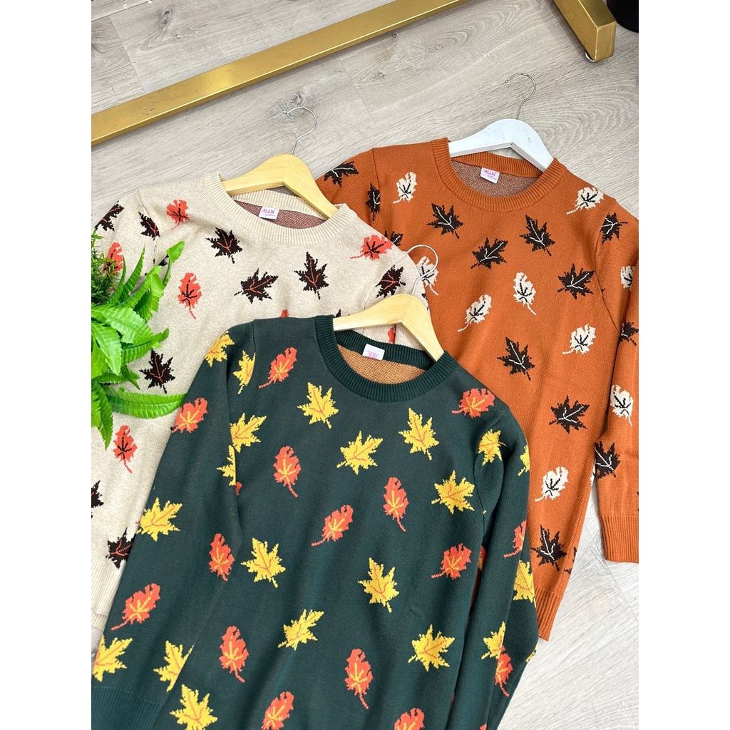 Knitwear Motif Daun