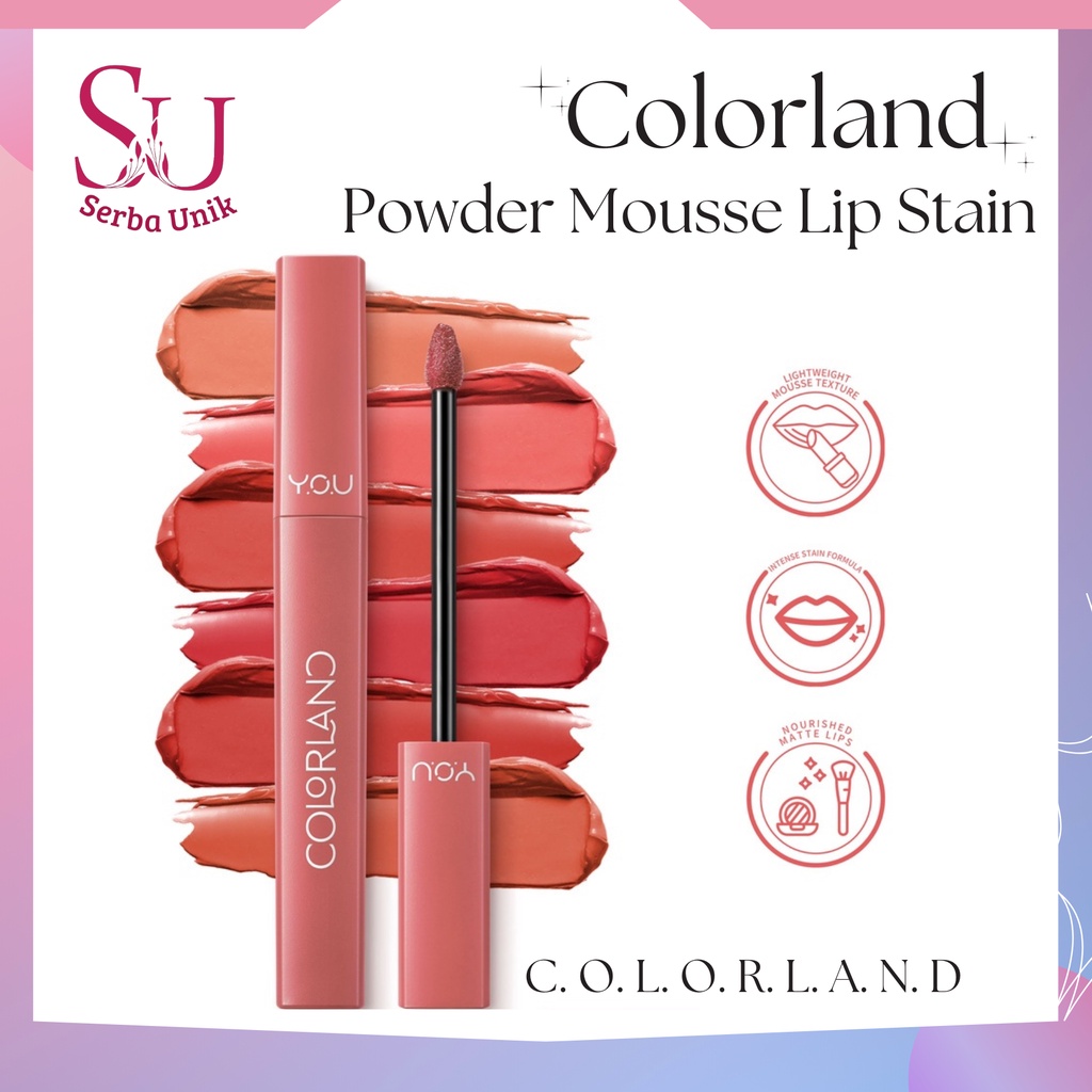 Kosmetik You Colorland Powder Mousse Lip Stain