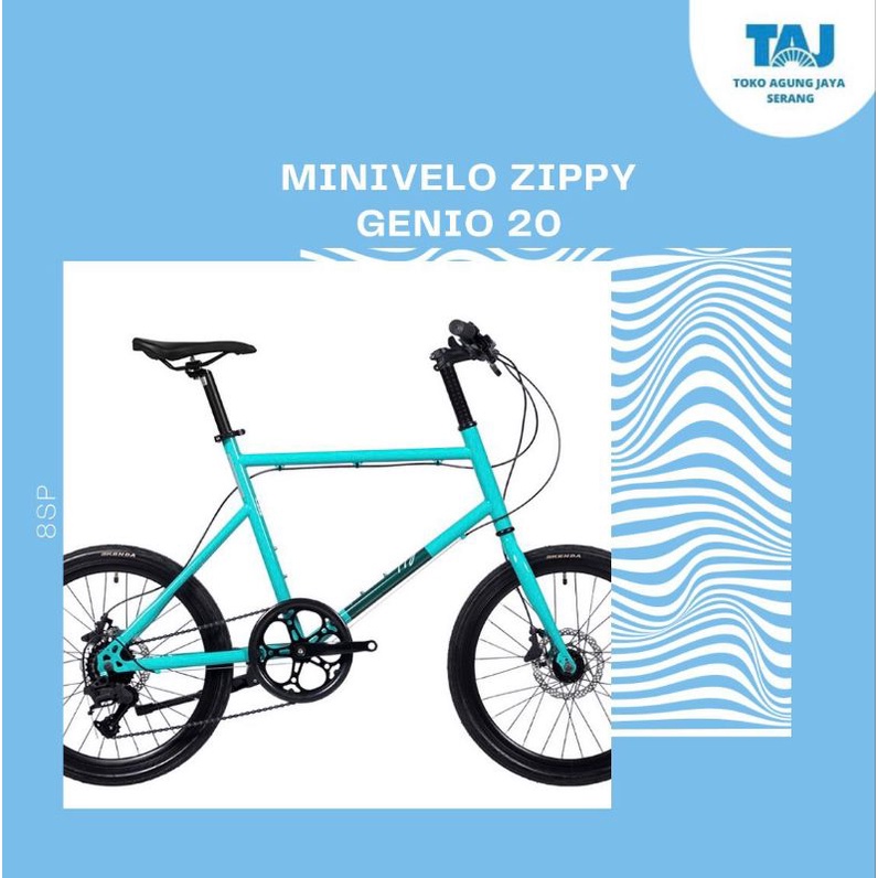 SEPEDA BICYCLE GENIO Minivelo Zippy Urban Bike Jilid2 8 Speed 20 Inch