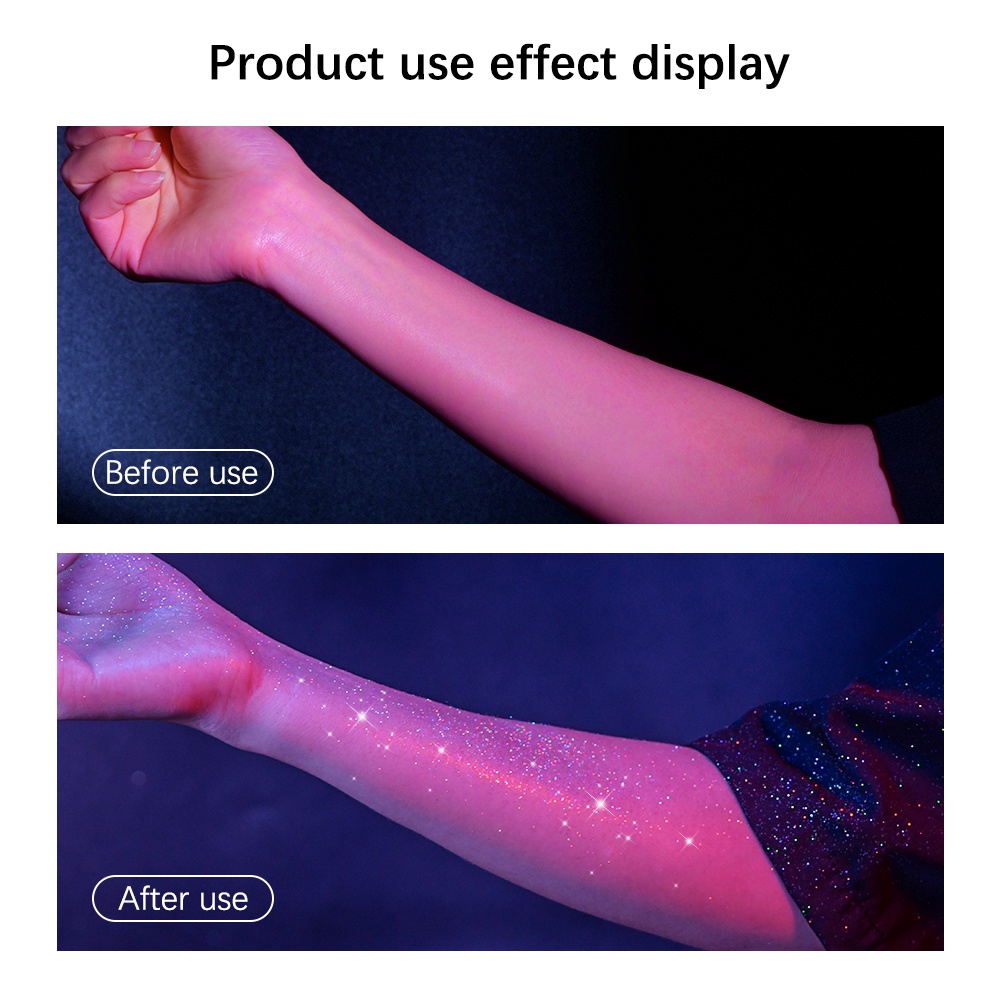 Ibcccndc Face Body Glitter Spray Sparkly Shimmery Glow Highlighter Long Lasting Holographic Powder Sprays For Halloween Festival Party Make up Glitter 60ml