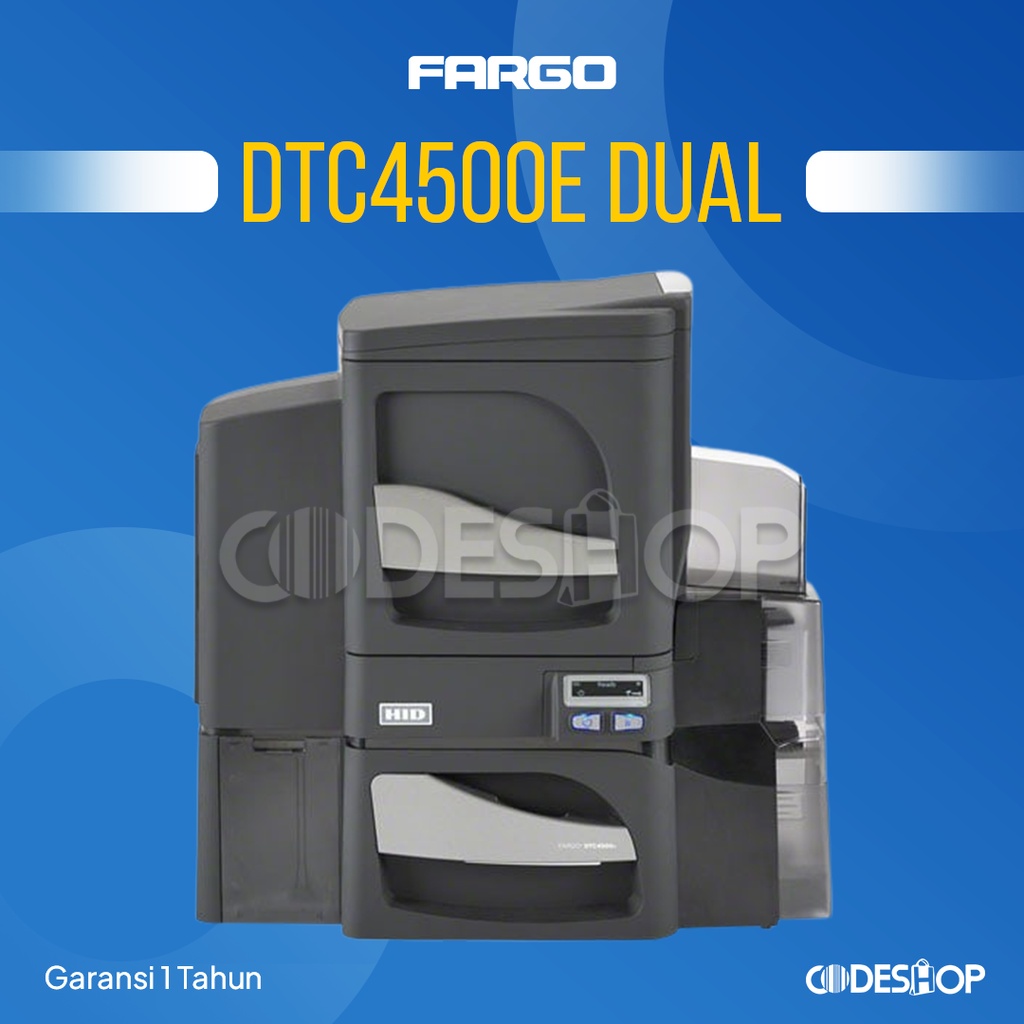 Printer ID Card Fargo DTC 4500e Dual Side Cetak Kartu Identitas 300 DPI