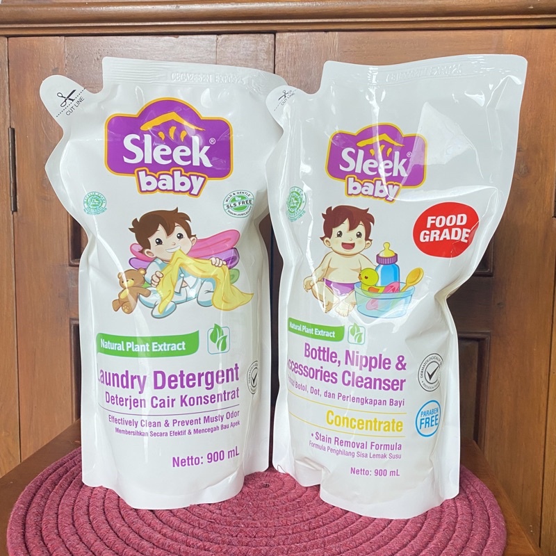 Jual Sleek Baby Laundry Detergent 900ml +Bottle 900ml Shopee Indonesia