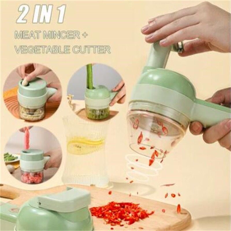 chooper 3 in 1 elektrik Blender Bawang / Parutan Sayur Bawang Multifungsi / Pemotong Sayuran diva store OMICKO