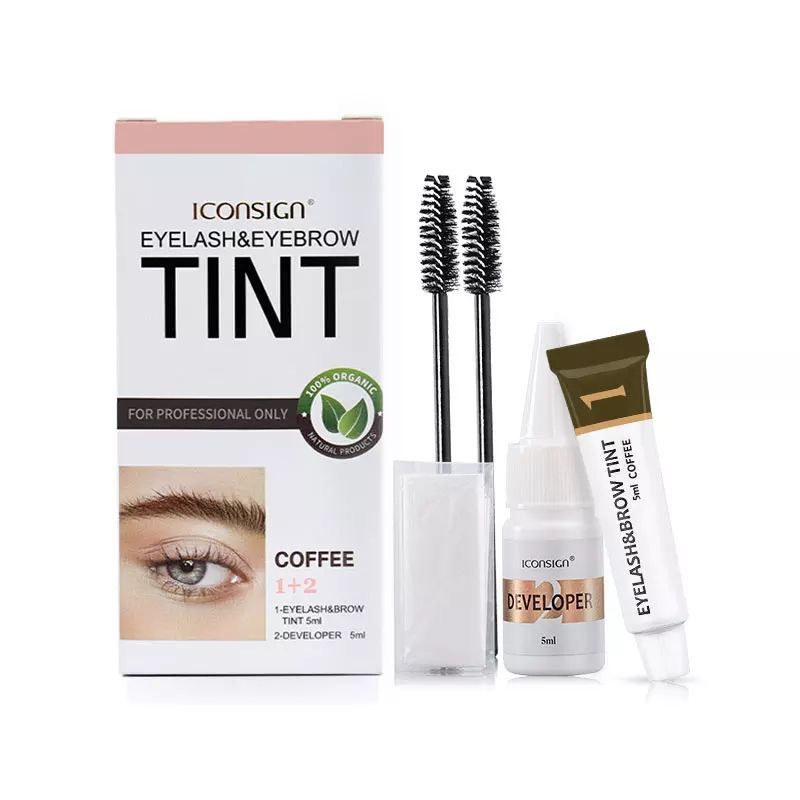 ICON SIGN TINT /BLACK/ BROWN/ COFFE / EYELASH &amp; EYEBROW 2in1 Tint Lash Lift Lash Tint Eyelash Black brow lamination pengitam bulu mata penghitam alis. pekat tahan lama henna hena sulam