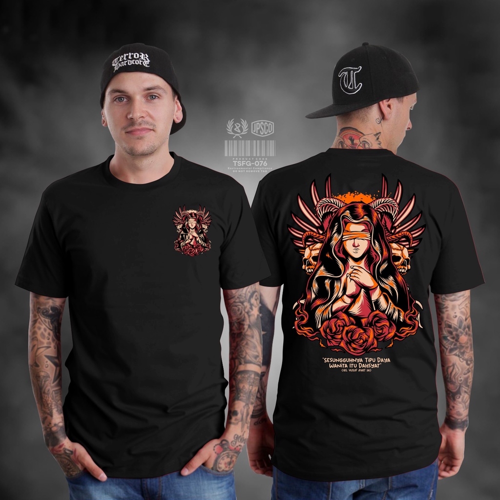 Baju Atasan Kaos Distro Pria Lengan Pendek Terbaru Keren 2022 Satanic Jangan Takut Kehilangan Karena Sejatinya Hidup Adalah Tentang Kembalinya Pada Tuhan