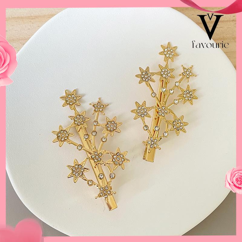 CODJepit Rambut Korea Wanita Fashion Motif Terbaru Full Bintang Permata Zirkon original-FA