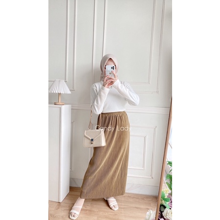 Skirt Plisket Hyget / Rok Plisket Span Polos / Rok Plisket Lidi