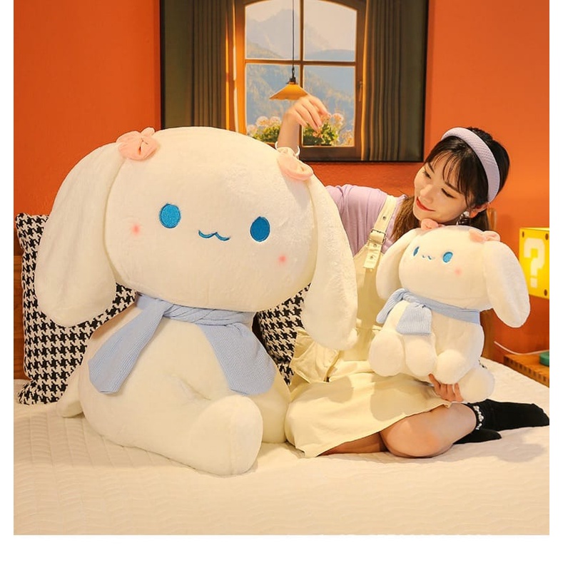 Boneka Cinnamoroll Pakai Syal Bahan Plush