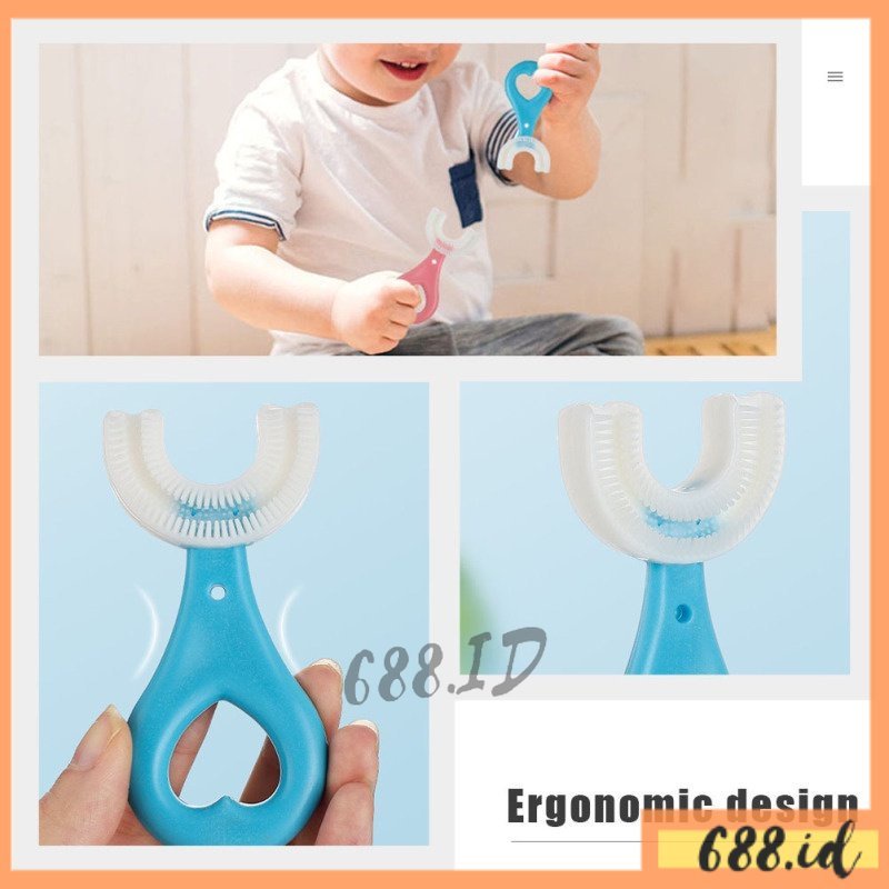 Sikat Gigi Anak Bayi 2-6 tahun Bentuk U Bahan Silikon Training Toothbrush Tooth Brush Baby Silicon type U PR 23