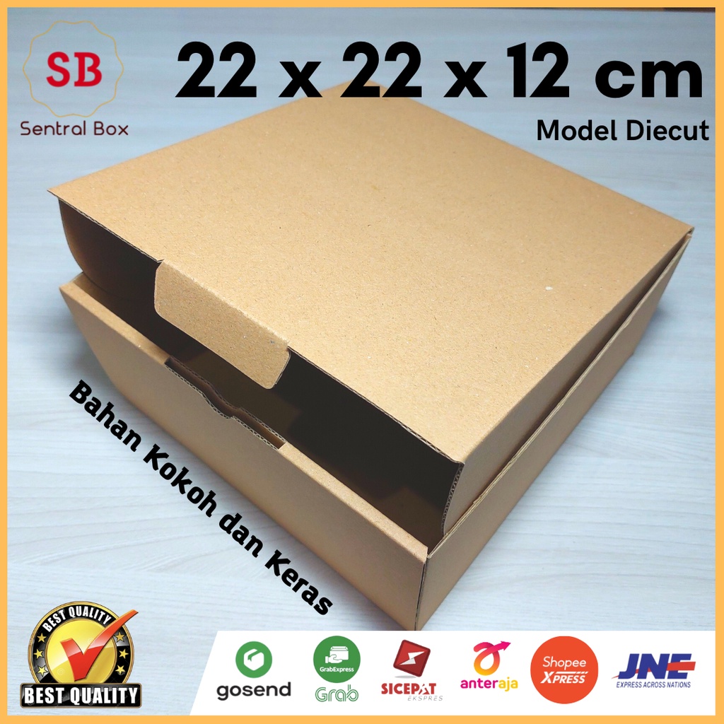 

( Min.order 5 pcs ) Kardus 22 x 22 x 12 cm..........Die Cut ( untuk pembelian di atas 10 pcs harga lebih murah )