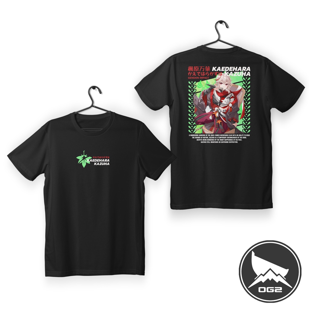 kaos game kazuha kaedehara genshin vision anemo  G129 baju OG2 1A G