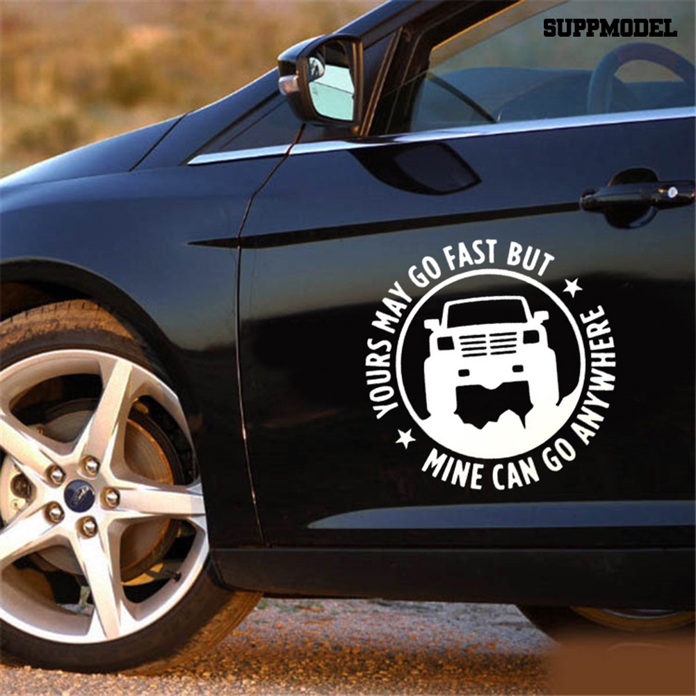 [Dekorasi] Yours May Go Fast Huruf Cetak Mobil Jendela Pintu Decal Racing Reflektif Sticker