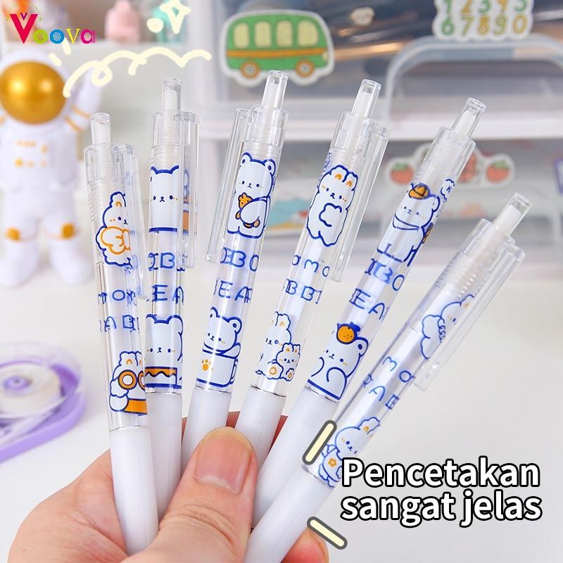 

KIYOWO 1 PCS PULPEN GEL MEKANIK CUTE BEAR AESTHETIC KAWAII