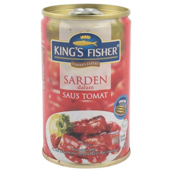 

Produk Premium.. King's Fisher Paket 3 pcs Sarden saus tomat Makanan Kaleng 425 gr 95