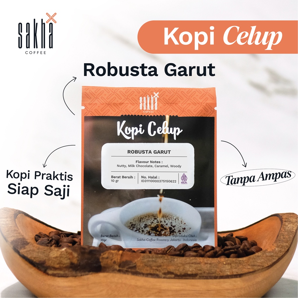 Jual Kopi Sachet Celup Robusta Garut Coffee Saset Asli Murni Tanpa