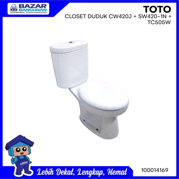 Kloset Closet Kloset Toilet Duduk Toto Cw420J Sw420Jp / Cw 420 J Sw Jp Tc505W