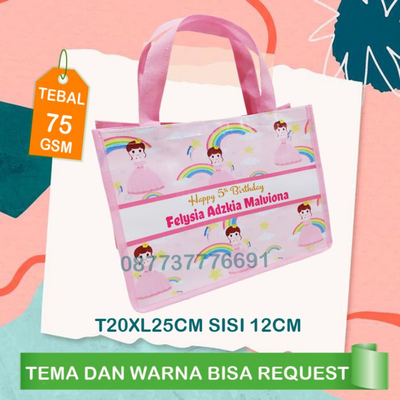 

tas ulang tahun rainbow prince cute custom