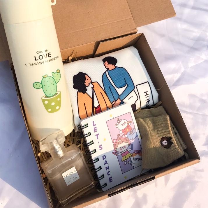 

EXCLUSIVE!GIFT BOX TOTE BAG / KADO CEWEK / KADO PACAR / KADO WISUDA / HAMPERS TOTEBAG BOTOL MINUM HADIAH|RA8