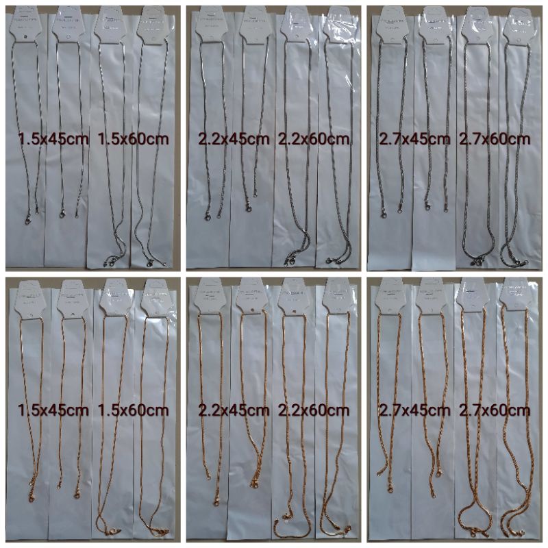 Kalung Titanium Pipih 316L 12buah Kulakan Grosir