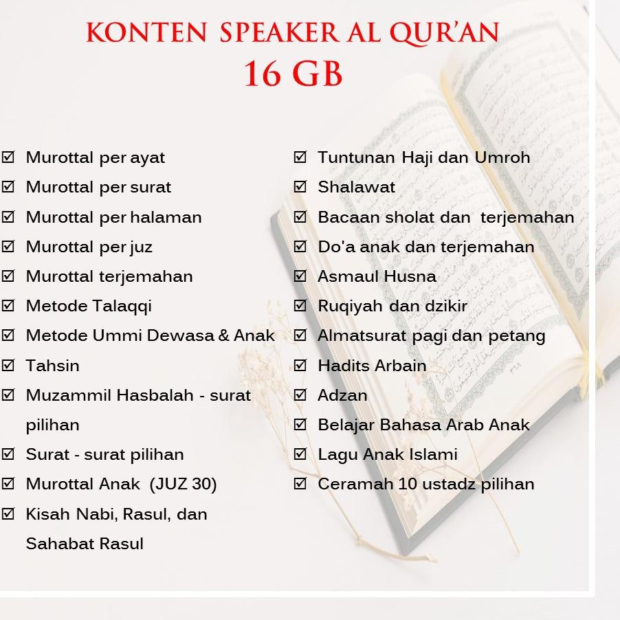 Best Product NUSA RARA - SPEAKER MUROTTAL AL QURAN 30 JUZ 16 GB Advance tp600bt
