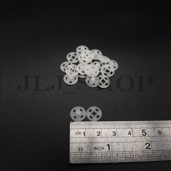 Kancing Kancing Cetet Plastik 10Mm (10Pasang/Bungkus)